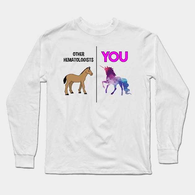 unicorn hematologist Long Sleeve T-Shirt by IndigoPine